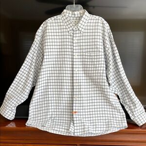 INC Men’s Blue White Casual Button Down Shirt Classic Style Size XL